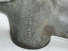 Hélice 2pales bronze. Shaft 1’’. 17X14 RH