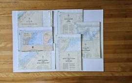 6 cartes marines Québec - Escoumins, Ile du Bic