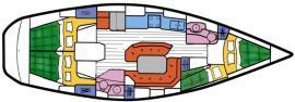 Voilier Jeanneau SunOdyssey 42 pieds, 1999 |version convertible 3-4 cabines, 42 pieds, 1999, Malik