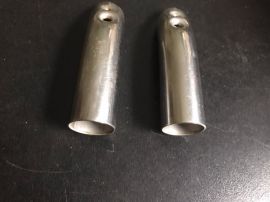2 embouts de tube inox de 4''